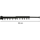  Teleskopska produžna zidna sušilica 90cm crna | shoptok.hr