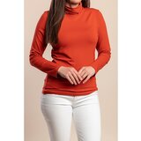 Fenzy Plus Size Top S Visokim Ovratnikom, Boja Cigle | shoptok.hr