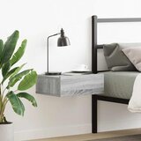 Viseći noćni ormarić boja hrasta 40x30x15 cm konstruirano drvo Cijene