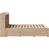 vidaXL Krevet s regalom za knjige bez madraca 150 x 200 cm od borovine | shoptok.hr