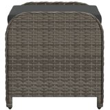  Vrtni tabure s jastukom sivi 58x46x46 cm od poliratana | Eponuda.ba
