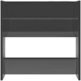  Zidni ormarić za cipele visoki sjaj sivi 60 x 18 x 60 cm drveni | shoptok.hr