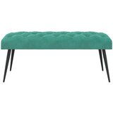  Klupa s gumbastim tkanjem Tirkizna 110 x 40 x 46 cm Bar&amp;scaron;un Slike
