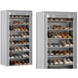  8-slojna polica za copatke/organizator/omara - Siva | Shoptok.si