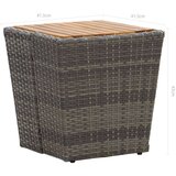 vidaXL 3-dijelni bistro set od poliratana i bagremovog drva sivi | shoptok.hr