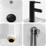  Umivaonik za kupaonicu Mat Crna 40,5 x 22,5 x 11,5 cm Metal | shoptok.hr