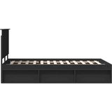  Konstrukcija postelje Črna 120 x 200 cm Masivno borovo les, (5000104012) | Shoptok.si