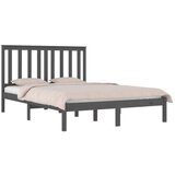  Za krevet od masivne borovine sivi 200 x 200 cm | shoptok.hr