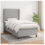  Kreveta s oprugama i madrac svjetlosivi 80x200cm tkanina | shoptok.hr