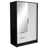 ADRK Garderobni ormar s ogledalom Norel 102 cm - CRNA-BIJELA | shoptok.hr