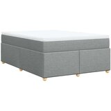 vidaXL Box spring posteljni z vzmetnico svetlo siv 140x190 cm blago | Shoptok.si