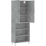  Visoka komoda siva betona 69 5x34x180 cm od konstruiranog drva | shoptok.hr