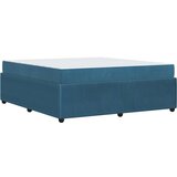  Posteljni okvir z vzmetnico Modra 180 x 200 cm Žamet | Shoptok.si