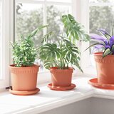  Saksije za biljke 6 pcs Crvena cigla Ø 12,5 x 10 cm Plastika | shoptok.hr