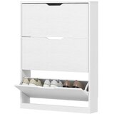 Nesta Omara za čevlje s 3 prekati, ozka komoda za čevlje, bela, 80x17x108 cm, za 9-12 parov čevljev, prihranek prostora, (5000493103) Slike