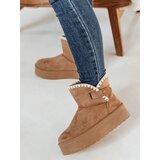 DStreet Botki damskie FLUFFIEZ kamelowe | shoptok.hr