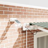 Skrovita tenda Zelena i bijela 350 x 250 cm Poliester i metal | shoptok.hr