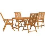 vidaXL Set za obedovanje od 5 dijelova od čvrstog drva akacije | shoptok.hr