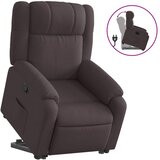  Naslonjač na podizanje tamnosmeđi od tkanine | shoptok.hr
