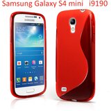  Gumijasti / gel etui S-Line za Samsung Galaxy S4 mini - rdeči Cene