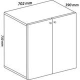 P & B ARHIVSKA OMARA bela, medeni hrast | Shoptok.si