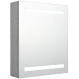  LED kupaonski ormarić s ogledalom siva boja betona 50x14x60 cm | shoptok.hr