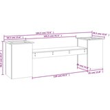  Klupa sa sadilicama 184 5 x 39 5 x 56 5 cm od masivne duglazije | shoptok.hr
