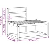  Set vanjskih sofa 2 pcs Bijela 182,5 x 63 x 73 cm | shoptok.hr
