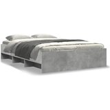 vidaXL Okvir kreveta boja betona 135 x 190 cm od konstruiranog drva | shoptok.hr