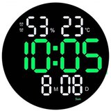 Hitelektro večnamenska digitalna LED stenska ura z daljinskim upravljalnikom 25cm 2799 | Shoptok.si