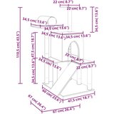  Penjalica za mačke sa stupovima za grebanje svjetlosiva 110 5cm | shoptok.hr