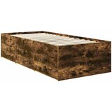  Krevet na dan s ladicama Dimnjeni hrast i crna 100 x 200 cm | shoptok.hr
