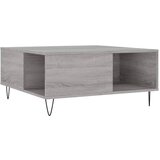 Maison Chic Klubska mizica - kavna mizica - Nizka mizica siva sonoma 80x80x36,5 cm inženirski les, (21752623) | Shoptok.si