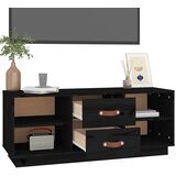 TV ormarić crni 100x34x40 cm od masivne borovine | Eponuda.ba