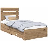 vidaXL konstrukcija postelje umetni hrast 100 x 200 cm konstruiran les, (5000113653) | Shoptok.si