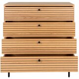 House Nordic Visoka komoda v hrastovem dekorju v naravni barvi 80x85 cm Kyoto – | Shoptok.si