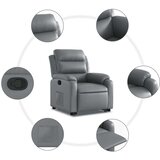 vidaXL Naslonjač na podizanje od umjetne kože siva | shoptok.hr