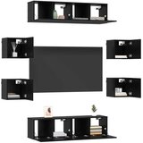  Komplet TV omaric 8 pcs 120 x 30 x 30 cm Črni hrast, (5000247650) | Shoptok.si