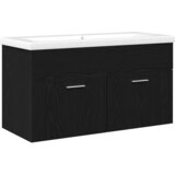  Kupaonski ormar Crni hrast 90 x 38,5 x 46 cm Konstruirano drvo | Eponuda.ba
