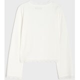Sinsay Pamučna bluza s čipkastim obrubom | shoptok.hr