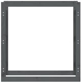  Stalak za drva za ogrjev sivi 100x25x100 cm od masivne borovine | shoptok.hr