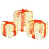 vidaXL Darilna škatla 3 pcs Toplo bela 20 x 20 x 20 cm Akril, (5000075023) | Shoptok.si