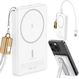 06400 magnetski Powerbank 5000 mAh, 20 W, bežično punjenje 15 W, USB-C + Lightning