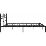  Metalni okvir za krevet s uzglavljem crni 183x213 cm | shoptok.hr