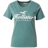 Hollister Majica petrol / bela