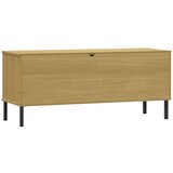  Stalak za cipele metalne noge smeđi 106x35x45 cm drveni OSLO | Eponuda.com