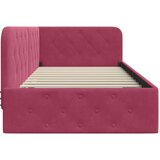 Kutni okvir kreveta Vinska crvena 100 x 200 cm Baršun | shoptok.hr