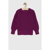 GAP Otroški bombažen pulover vijolična barva