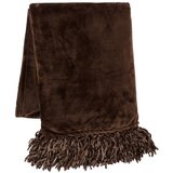 Tiseco Home Studio Temno rjava pletenina Flanelo, 170 x 130 cm Cene