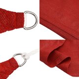  Senčno jadro 160 g/m² rdeče 2,5x2,5x3,5 m HDPE | Shoptok.si